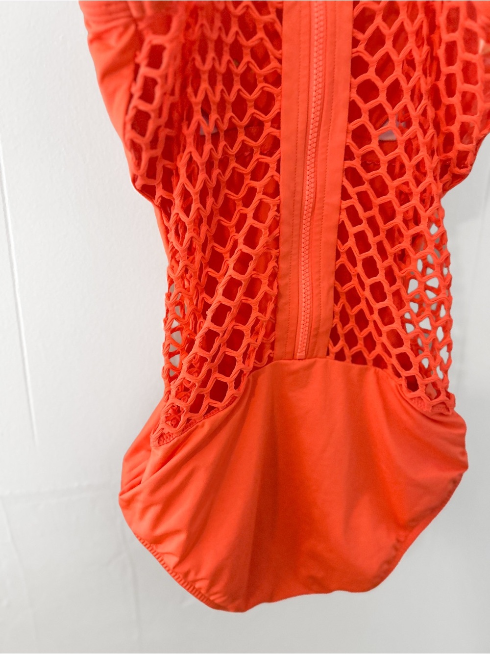 SEAFOLLY US 10 Nectarine Orange Mesh About High Neck One Piece Swimsuit - Picture 12 of 16